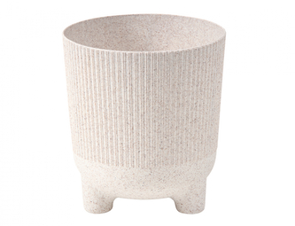 Obal na květník ARIA JUMPER ECO WOOD plastový d18x20cm