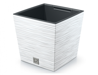 Obal na květník FURU SQUARE LOW 2v1 plastový 24x24x24cm