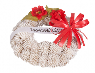 Věneček BODLÁKOVÝ VZPOMÍNÁME hřbitovní d7cm