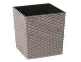 Obal na květník JUKA RATTAN ECO plastový 30x30x31cm