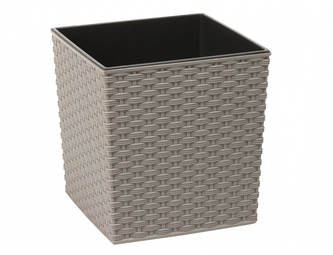 Obal na květník JUKA RATTAN ECO plastový 30x30x31cm
