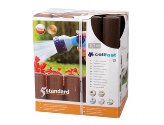 Palisáda plastová hnědá 2,3x0,26m 8ks