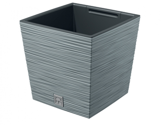 Obal na květník FURU SQUARE LOW 2v1 plastový 24x24x24cm