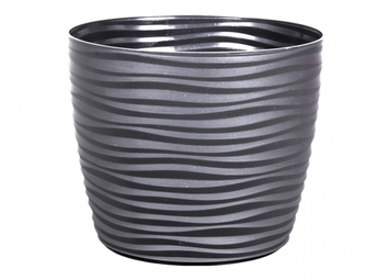 Obal na květník SAHARA PETIT plastový matný d23x21cm