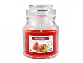 Svíčka ve skle JAHODA vonná 120g