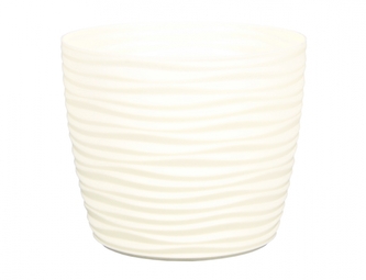 Obal na květník SAHARA PETIT plastový matný d23x21cm