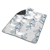 Plážová deka Modré lístky: 200x140 cm