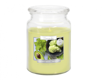 Svíčka ve skle MÁTA-AVOKÁDO vonná 500g