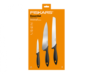 Set nožů 3ks FISKARS ESSENTIAL startovací 1065583 Set nožů 3ks FISKARS ESSENTIAL startovací 1065583