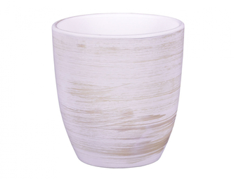 Obal na květník KODET WHITE keramický matný d13x14cm