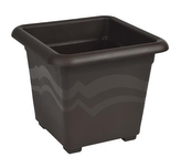 Květník QUATTRO plastový 50x50cm hnědý