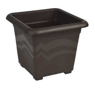 Květník QUATTRO plastový 50x50cm hnědý