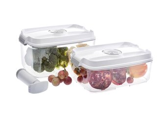 STATUS 3dílný set velkých vakuových dóz 178651, bílá