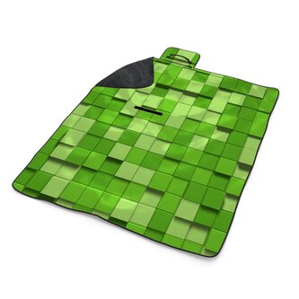Plážová deka Green Blocks 3D: 200x140 cm Plážová deka Green Blocks 3D: 200x140 cm