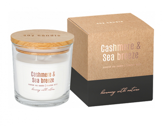 Svíčka ve skle CASHMERE&SEA BREEZE ECO vonná 300g