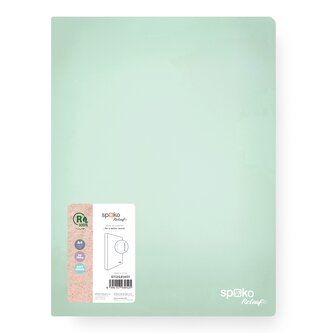 Spoko ReLeaf kroužkový pořadač, 4RO, 35mm, A4, PP, SoftTouch, zelený