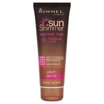 Rimmel London Sun Shimmer Instant Tan Samoopalovací přípravek Gradual Glow Matte 125 ml Medium Matte pro ženy