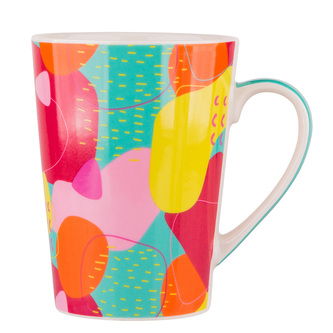 HRNEC KONICKÝ VYSOKÝ NBC 450ML VZOR PASTELOWE TVARY