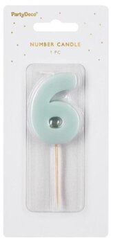 Świeczka 6 jasno różowa 5,5cm