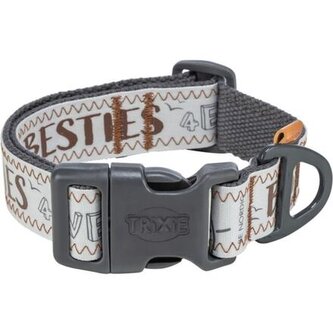 BE NORDIC obojek extra široký, šedá - M-L: 40-60 cm/ 38 mm