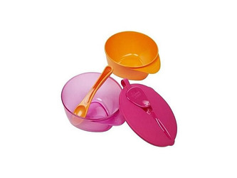 Misky pro snadné nabírání Explora 2 ks, s víčkem a lžičkou HOLKA