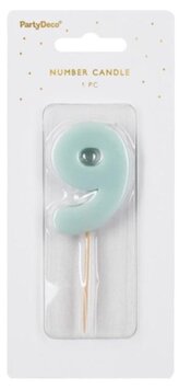 Świeczka 9 jasno niebieska 5,5cm