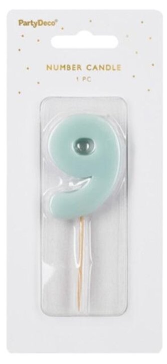 Świeczka 9 jasno niebieska 5,5cm