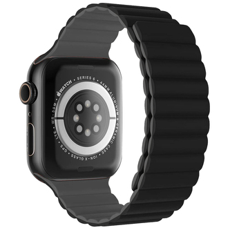 SWISSTEN ŘEMÍNEK PRO APPLE WATCH SILIKONOVÝ - MAGNETIC 38 / 40 / 41 mm ČERNO/ŠEDÝ SWISSTEN ŘEMÍNEK PRO APPLE WATCH SILIKONOVÝ - MAGNETIC 38 / 40 / 41 mm ČERNO/ŠEDÝ