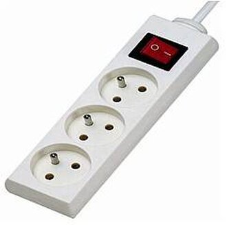 KONNOC DX-3FS 3m TROJZÁSUVKA S VYPÍNAČEM
