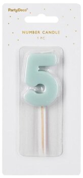 Świeczka 5 jasno niebieska 5,5cm