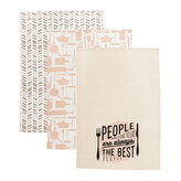 Set 3 kusů bavlněných utěrek BEST PEOPLE 40x60 cm 100% bavlna MyBestHome