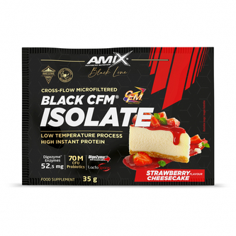 Amix Black Line Black CFM Isolate 35 g strawberry cheesecake (jahodový cheesecake)