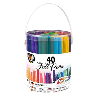 Markery w wiaderku 40 kolorów