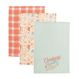 Set 3 kusů bavlněných utěrek COOKING WITH LOVE 40x60 cm 100% bavlna MyBestHome