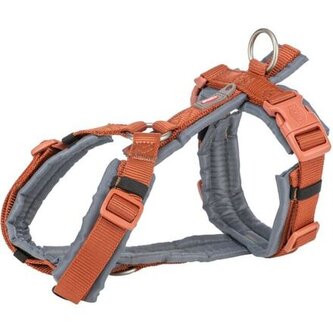 Premium trekingový postroj, rezavá/grafit - XS-S: 32-38 cm/13 mm