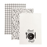 Set 3 kusů bavlněných utěrek GOOD FOOD 40x60 cm 100% bavlna MyBestHome