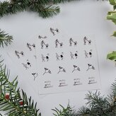 Be Nice vánoční samolepky - Přírodní (32 ks)