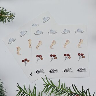 Be Nice vánoční samolepky  - Poetické (32 ks)