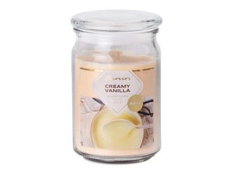Emocio Sklo 93x142 mm se skleněným víčkem Creamy Vanilla vonná svíčka