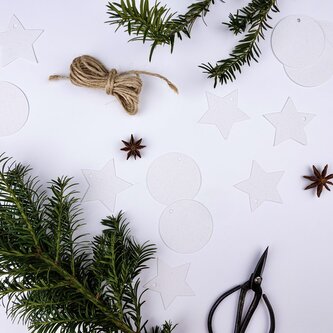 Be Nice Vánoční papírové ozdoby bez motivu - světlé