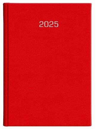 Kalendarz 2025 A4 dzienny Albit czerwony