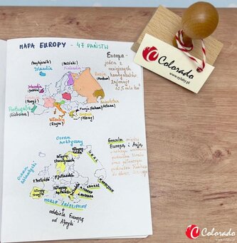 Razítko mapa Evropy