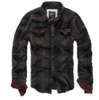 Košile Brandit Checkshirt Duncan - hnědá, L