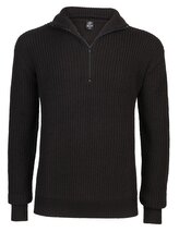 Svetr Brandit Marine Pullover Troyer - černý, 4XL