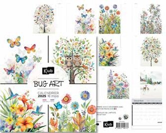 KALENDÁŘ 2025 16 měsíců CALCLA027 BUG ART KIUB