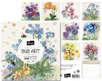 KALENDÁŘ 2025 16 měsíců CALCLA026 BUG ART KIUB