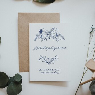 Be Nice přání Narození dítěte - chlapeček