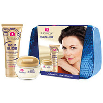 Dermacol Gold Elixir denní pleťový krém 50 ml + krém na ruce 75 ml