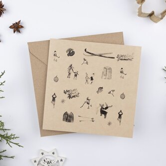 Be Nice vánoční přání - Přírodní hnědé