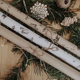 Sada přírodních vánočních papírů - 15ks
